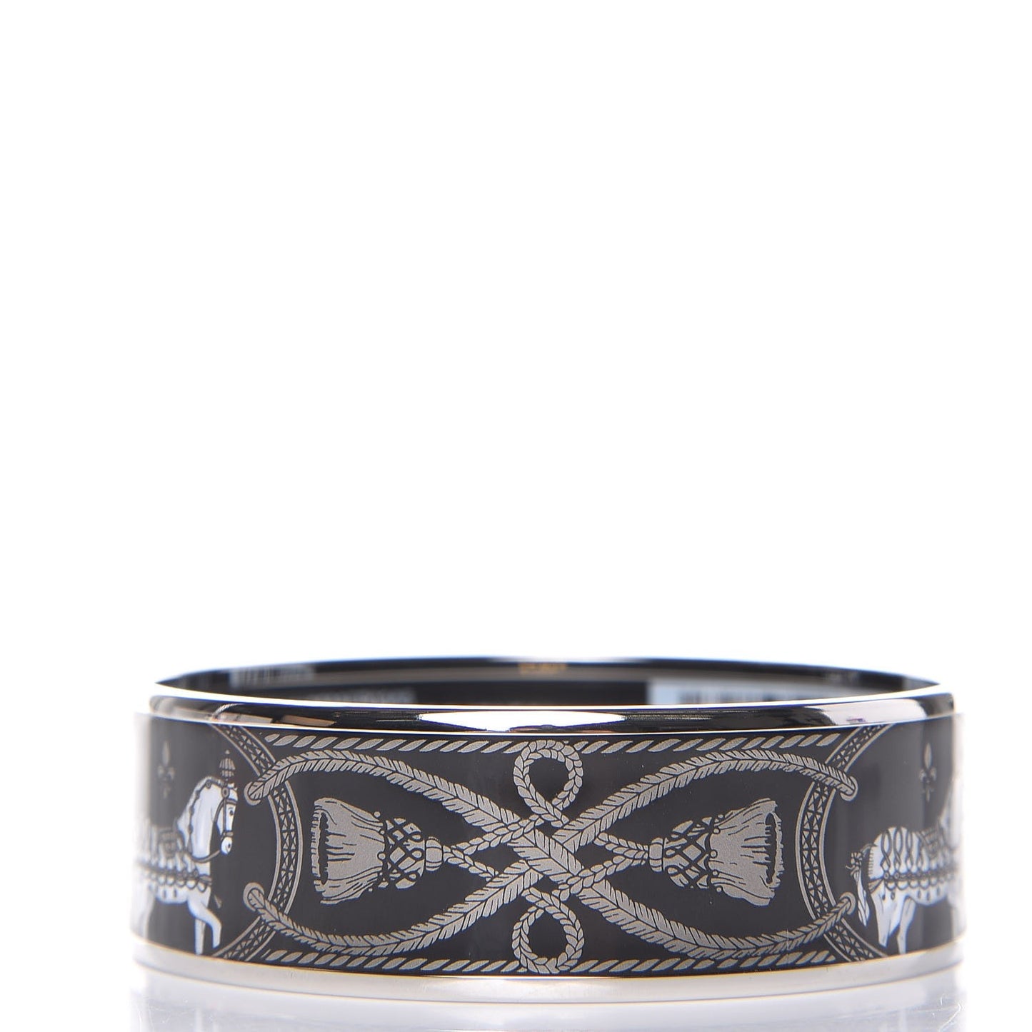 Enamel Printed Wide Grand Apparat Bracelet 62 Black