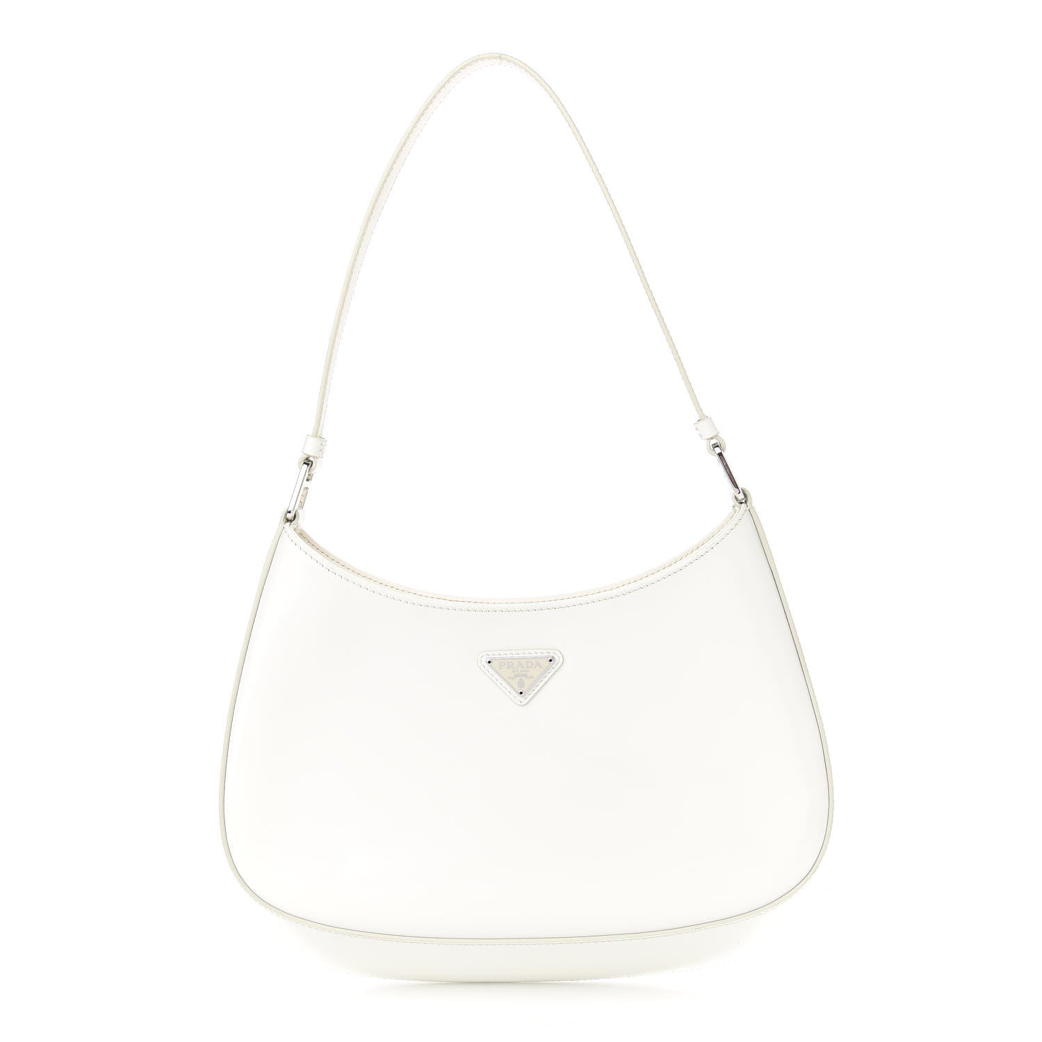 Prada Spazzolato Cleo Shoulder Bag White 1 of 8