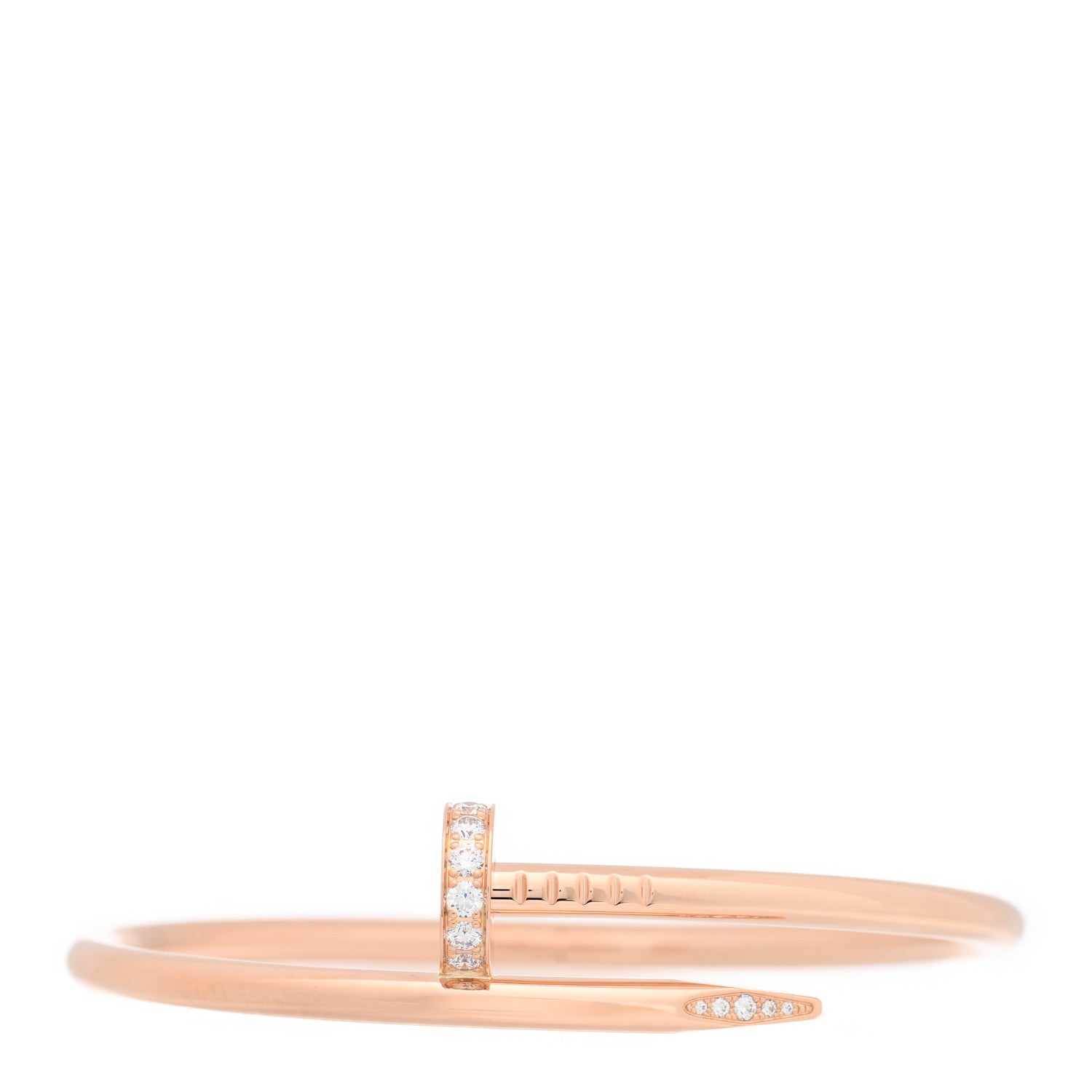 Cartier 18K Pink Gold Diamond Juste Un Clou Bracelet 16 1 of 4
