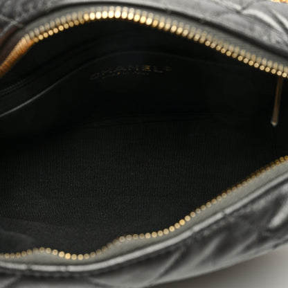 Chanel Metallic Calfskin Pearl Quilted CC Mini Camera Case Ruthenium 5 of 11