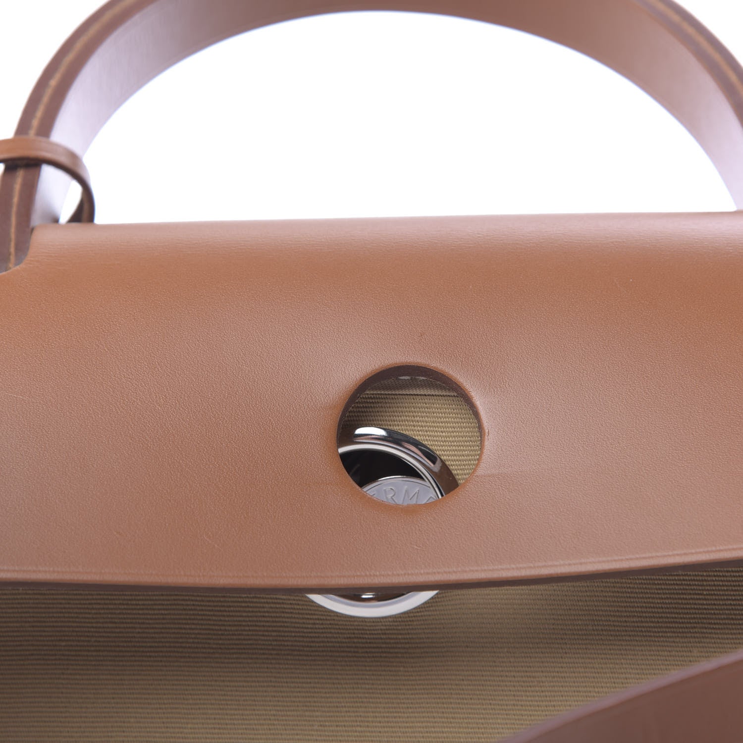 Hermes Vache Hunter Toile Herbag Zip 31 PM Trench Gold 12 of 13
