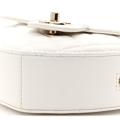Chanel Lambskin Quilted CC In Love Heart Bag White 10 of 10