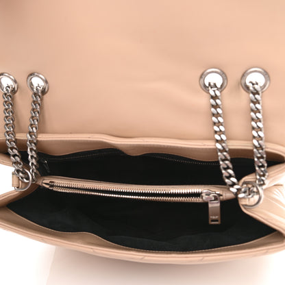 Saint Laurent Calfskin Y Quilted Monogram Medium Loulou Chain Satchel Dark Beige 5 of 12