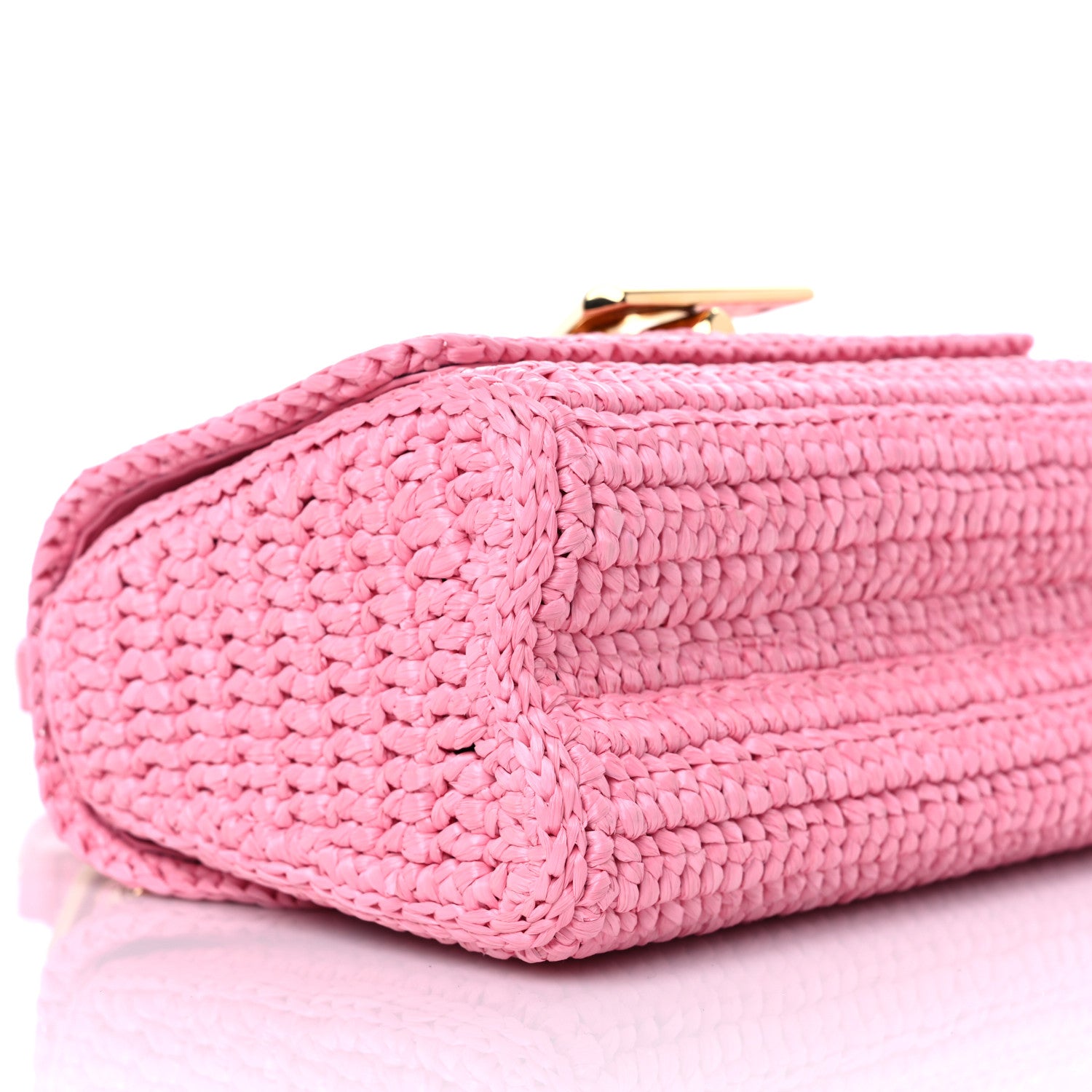Louis Vuitton Raffia Twist Shoulder Bag PM Pink 7 of 11