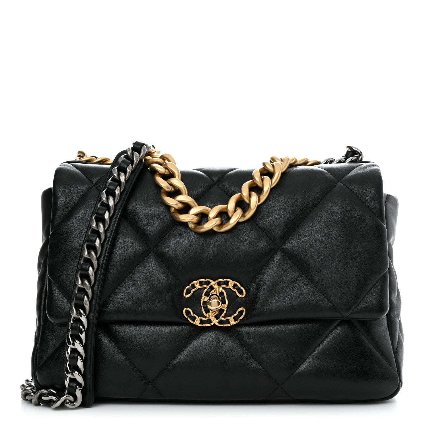 Chanel Lambskin Quilted Large Chanel 19 Flap Black 1 of 11