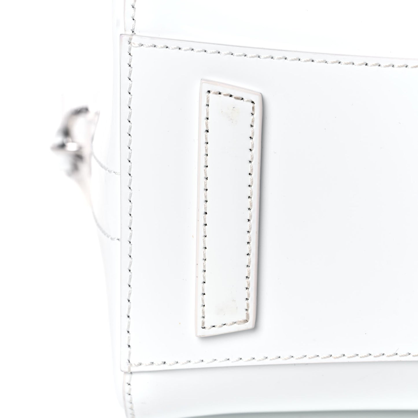 Shiny Lord Calfskin Perforated Mini 4G Antigona White