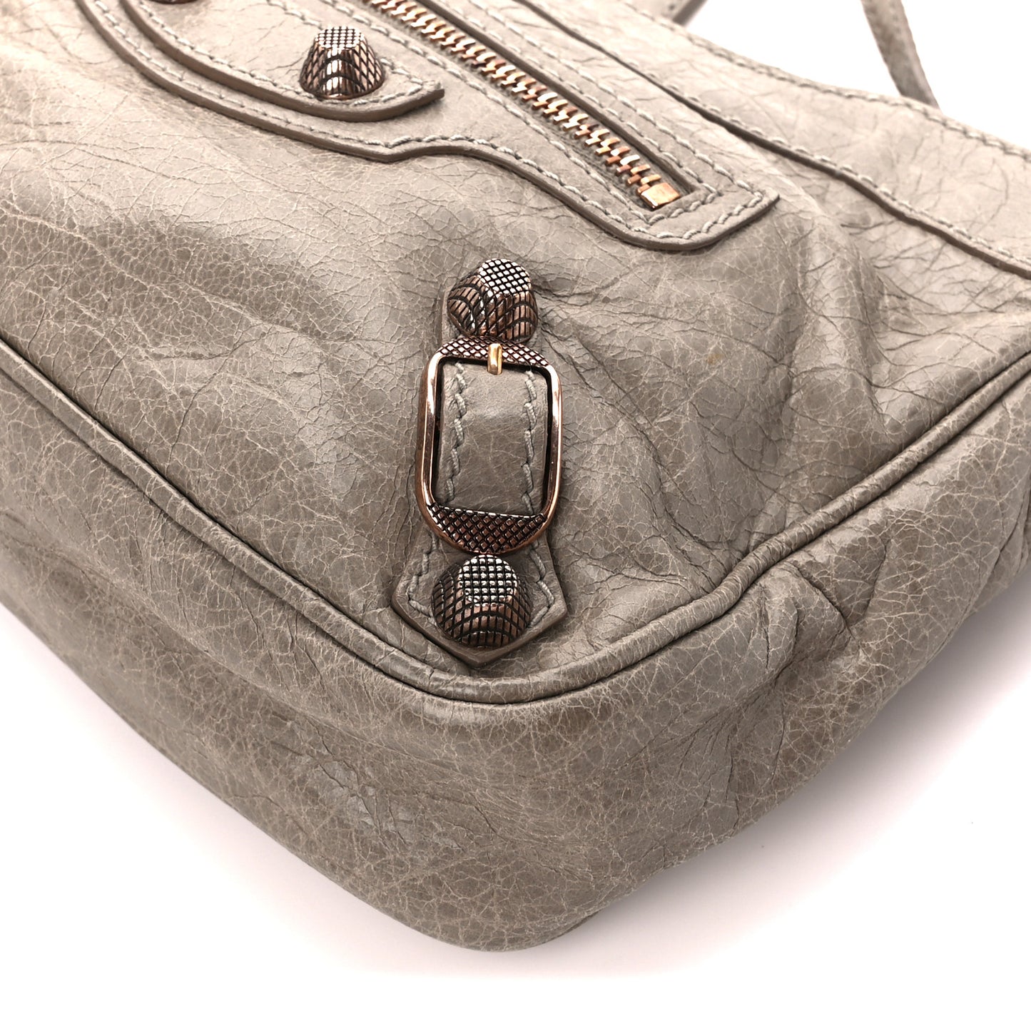 Agneau Giant 12 Rose Gold Hardware Hip Papyrus