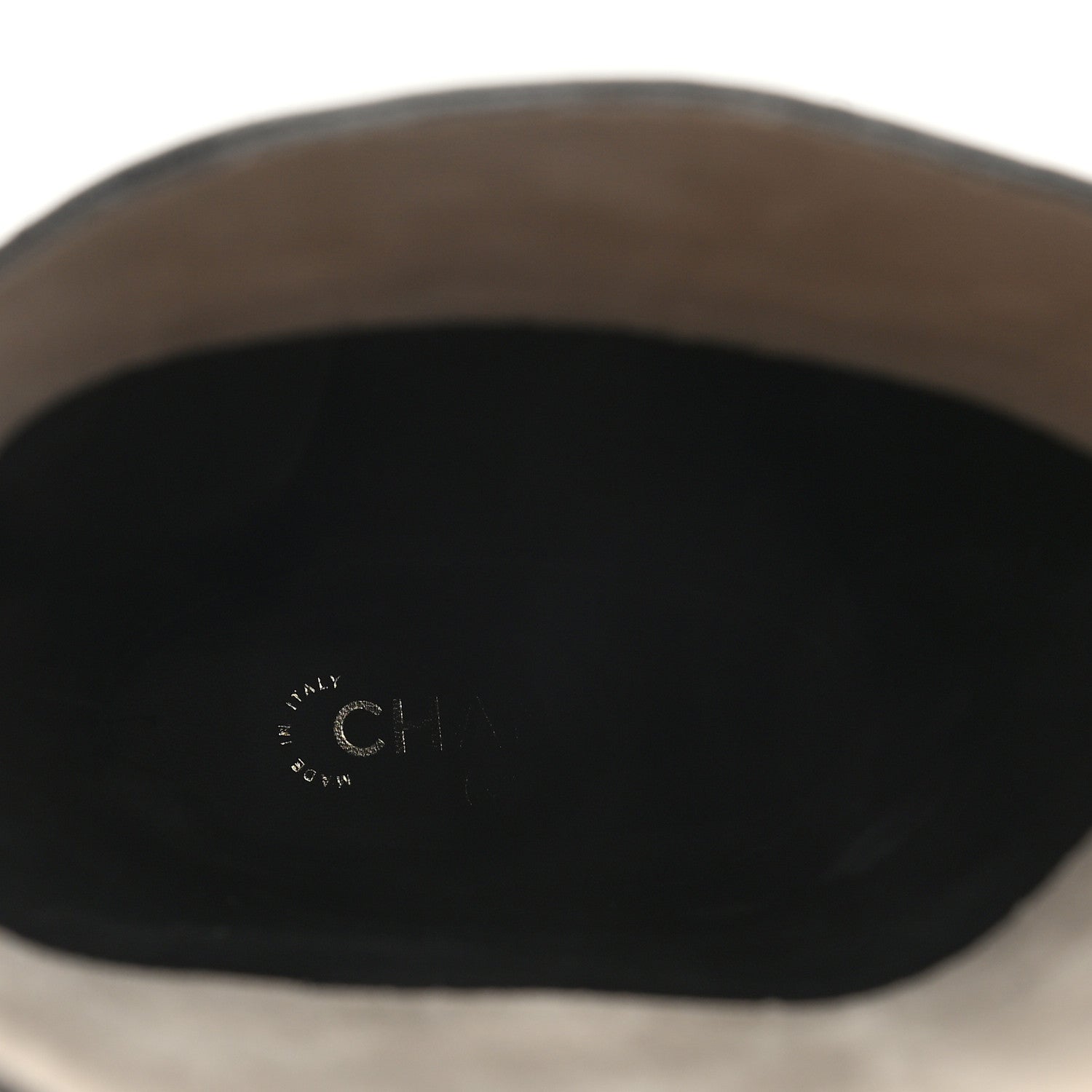 Chanel Crumpled Calfskin Cap Toe Chain Tall Boots 35.5 Black 7 of 7