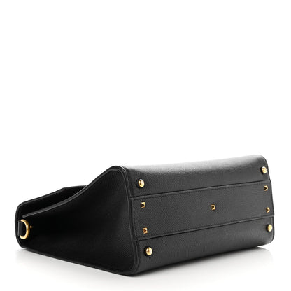 Valentino Garavani Grainy Calfskin Medium VSling Top Handle Bag Black 4 of 10