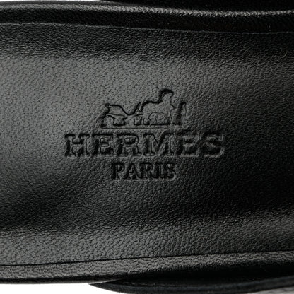 Hermes Goatskin Oz Mules 36.5 Black 6 of 13