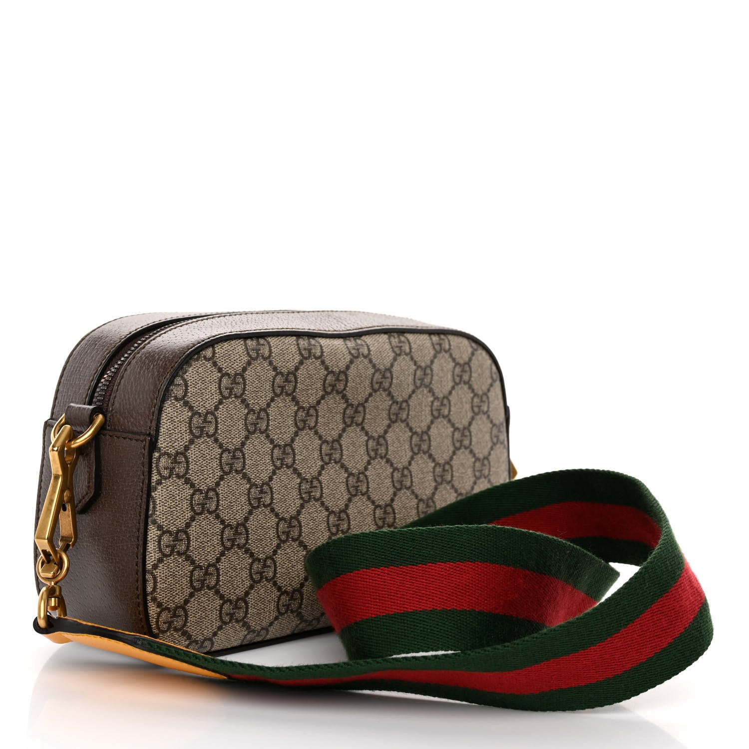 Gucci GG Supreme Monogram Web Neo Vintage Shoulder Bag Beige New Acero Crop 4 of 11