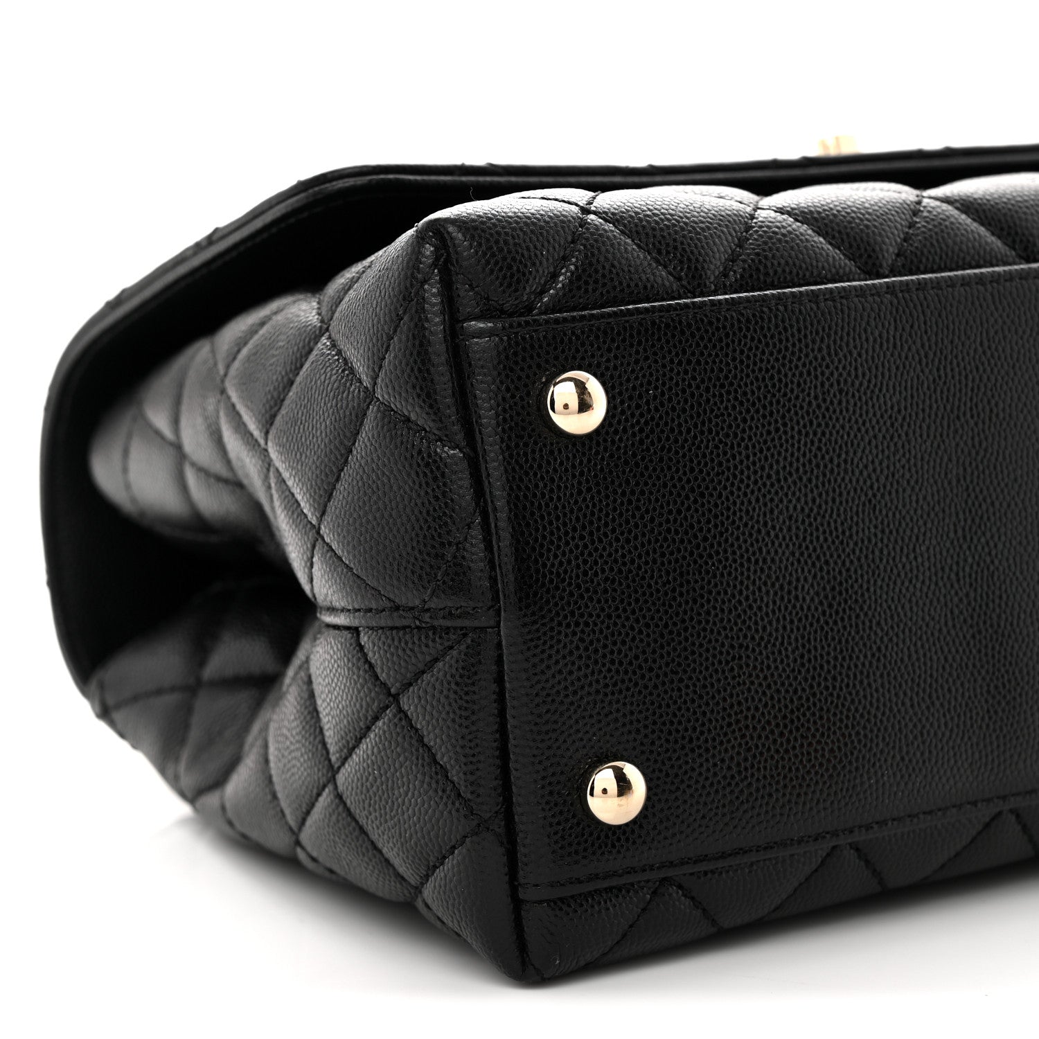 Chanel Caviar Quilted Small Coco Handle Flap Black 9 of 12