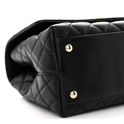 Chanel Caviar Quilted Small Coco Handle Flap Black 9 of 12