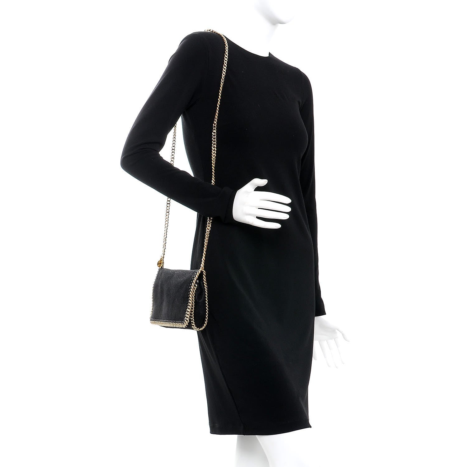 Stella McCartney Shaggy Deer Falabella Crossbody Bag Black 2 of 10