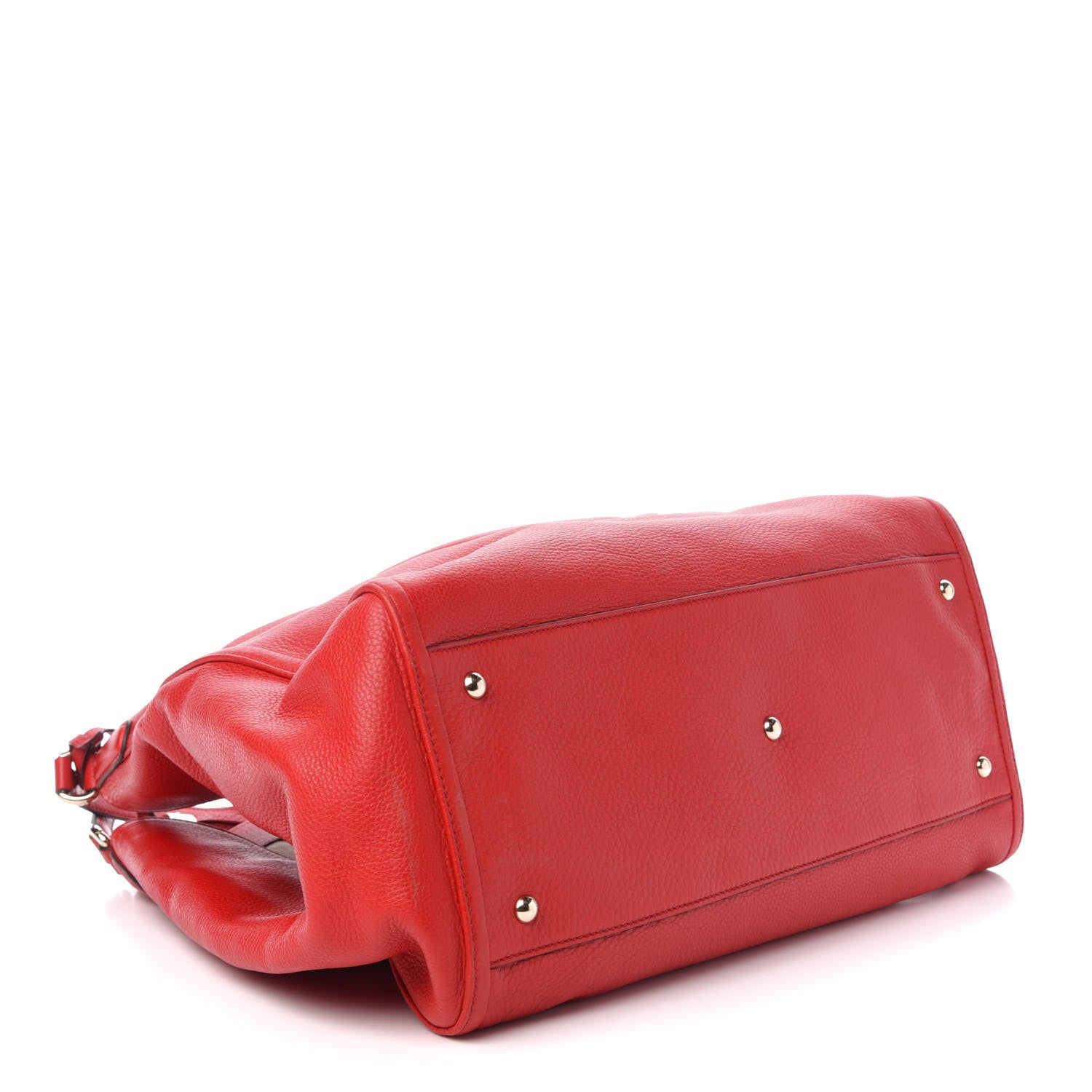 Gucci Pebbled Calfskin Large Soho Shoulder Bag Red 4 of 11