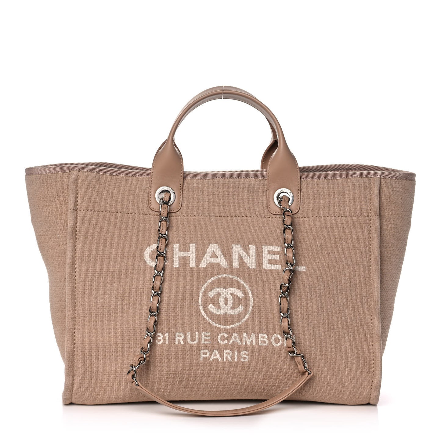 Mixed Fibers Deauville Tote Beige