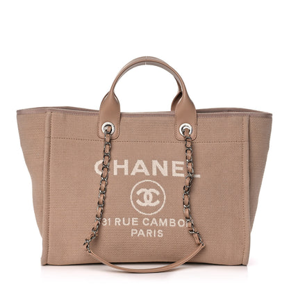 Chanel Mixed Fibers Deauville Tote Beige 1 of 12