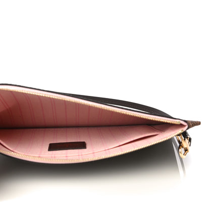 Louis Vuitton Damier Ebene Neverfull MM GM Pochette Rose Ballerine 5 of 10
