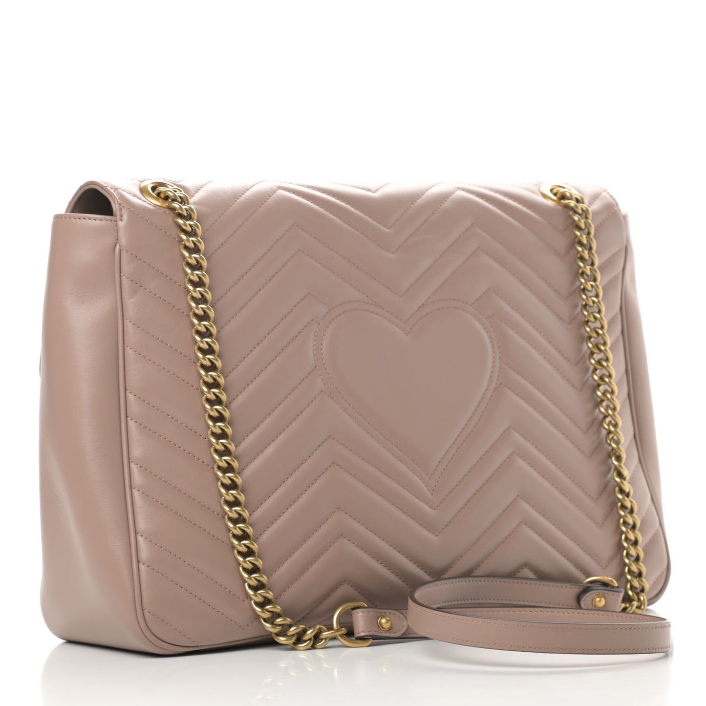 Calfskin Matelasse Large GG Marmont Shoulder Bag Porcelain Rose