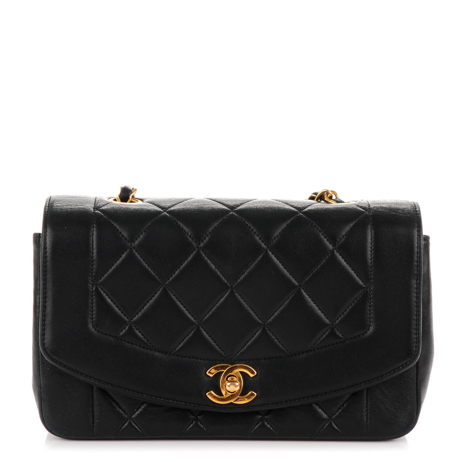 Chanel Lambskin Quilted Small Single Flap Black 1 of 7