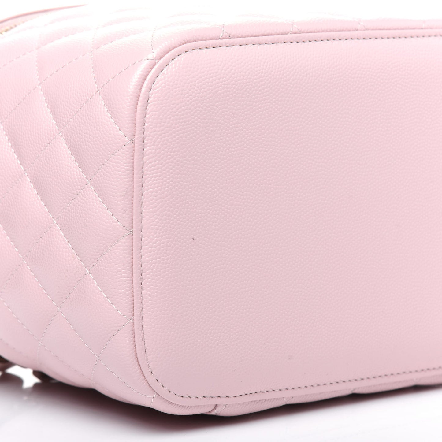 Caviar Quilted Large Vanity Pouch Light Pink