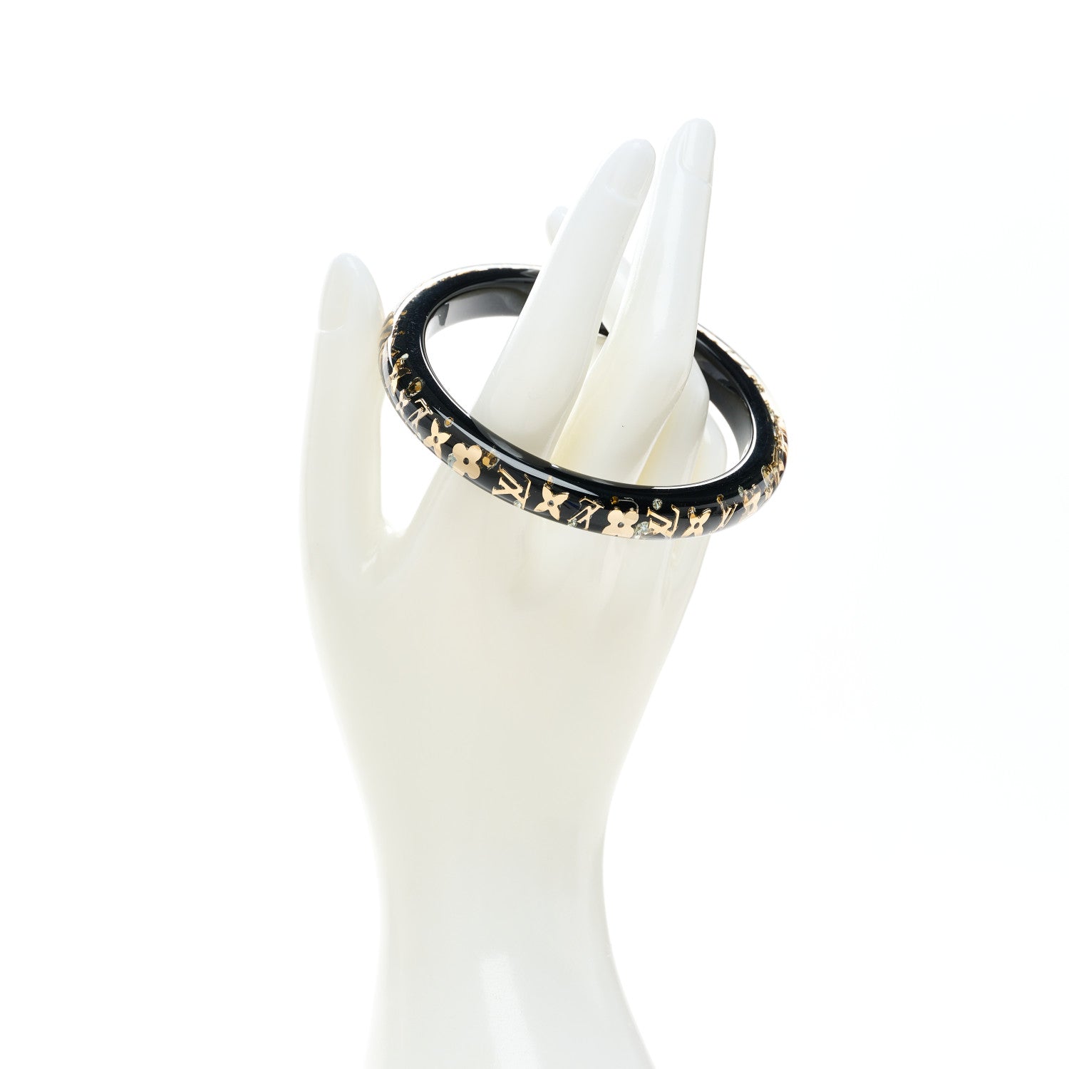 Louis Vuitton Resin Swarovski Medium Inclusion Bracelet PM Black 2 of 3