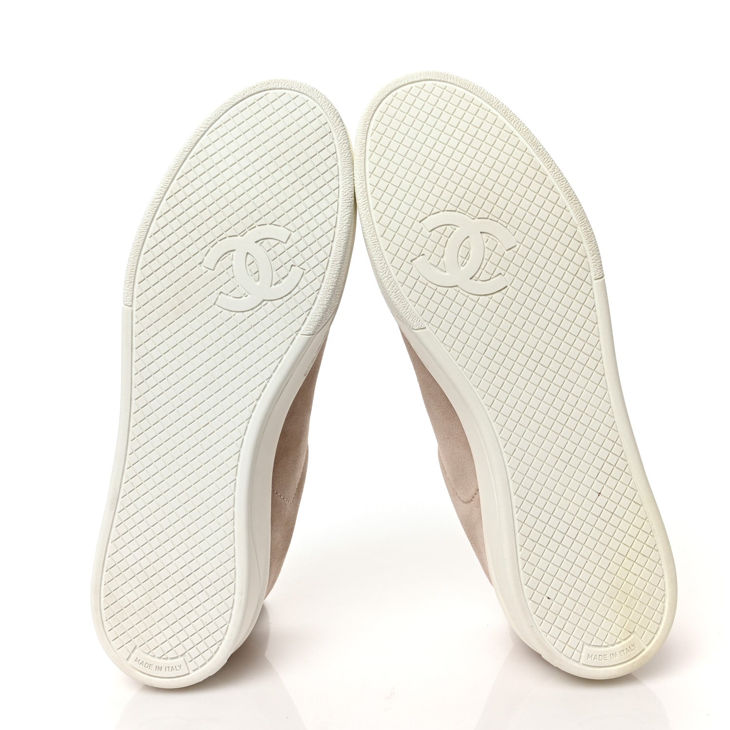 Chanel Suede Calfskin Womens Sneakers 38.5 Dark Beige 5 of 7