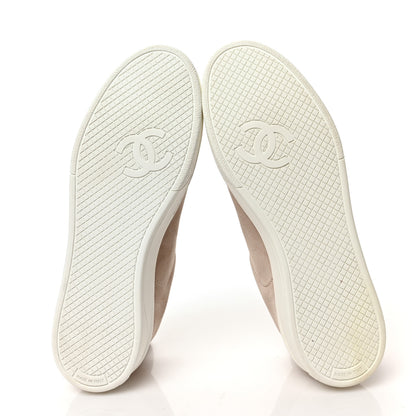 Chanel Suede Calfskin Womens Sneakers 38.5 Dark Beige 5 of 7