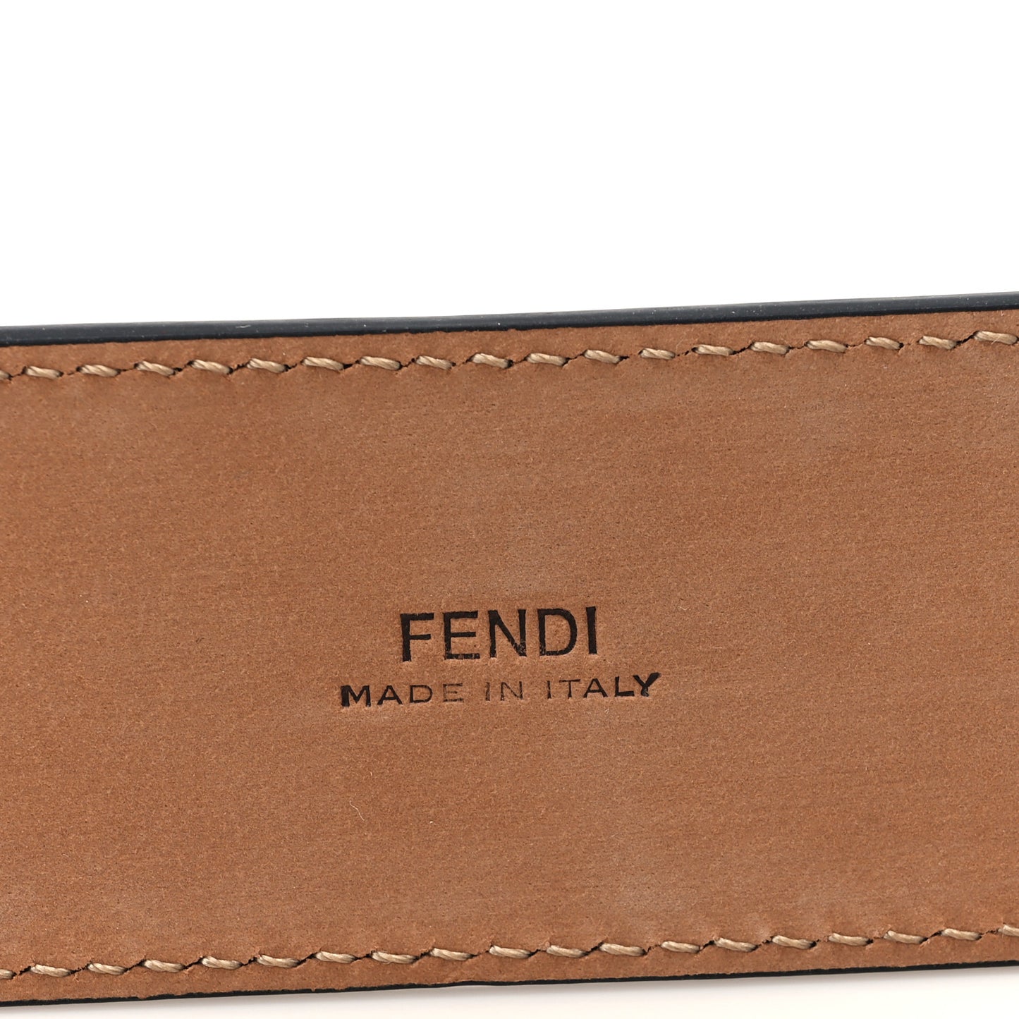 Vitello F is Fendi Bi-Color FF 1974 Embossed Belt 90 36 Maya Black