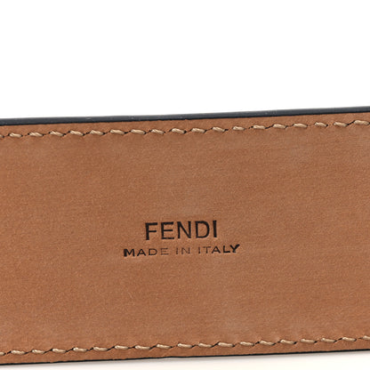 Fendi Vitello F is Fendi Bi-Color FF 1974 Embossed Belt 90 36 Maya Black 3 of 4