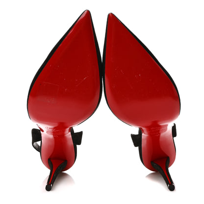 Christian Louboutin Veau Velours Astrid Sling 100 Pumps 40 Black 5 of 7