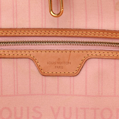 Louis Vuitton Damier Azur Neo Neverfull MM Rose Ballerine 6 of 11