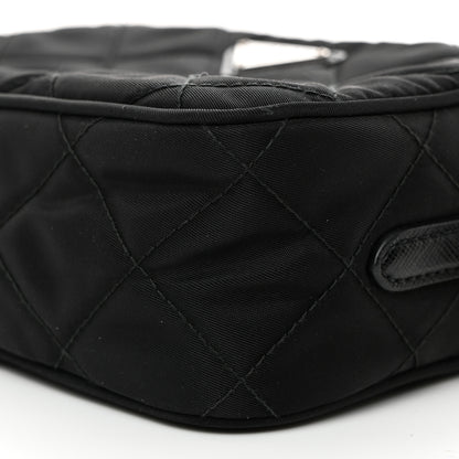 Prada Nylon Tessuto Impuntu Quilted Chain Crossbody Black 11 of 11