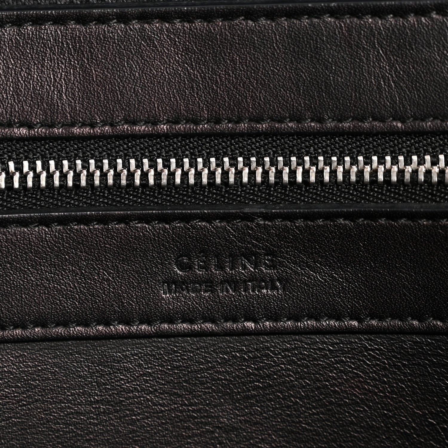 Celine Canvas Striped Medium Belt Cabas Phantom Black White 6 of 13
