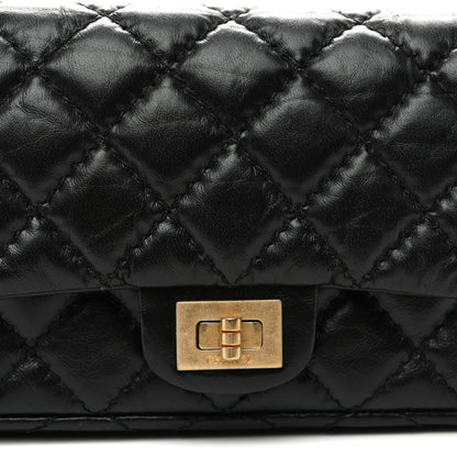 Chanel Aged Calfskin Quilted 2.55 Reissue Flap Belt Bag Clutch Black 8 of 10