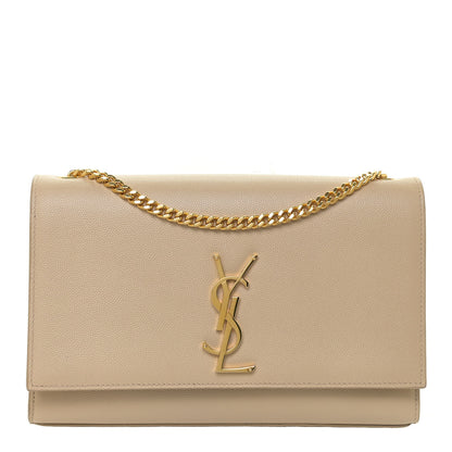 Saint Laurent Grain De Poudre Medium Monogram Kate Satchel Nude Powder 1 of 12