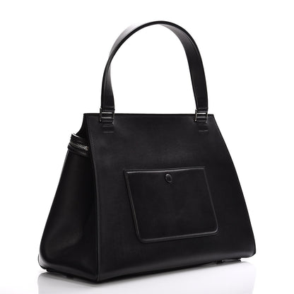 Celine Supple Calfskin Medium Bi-Color Edge Shoulder Bag Cream 3 of 10