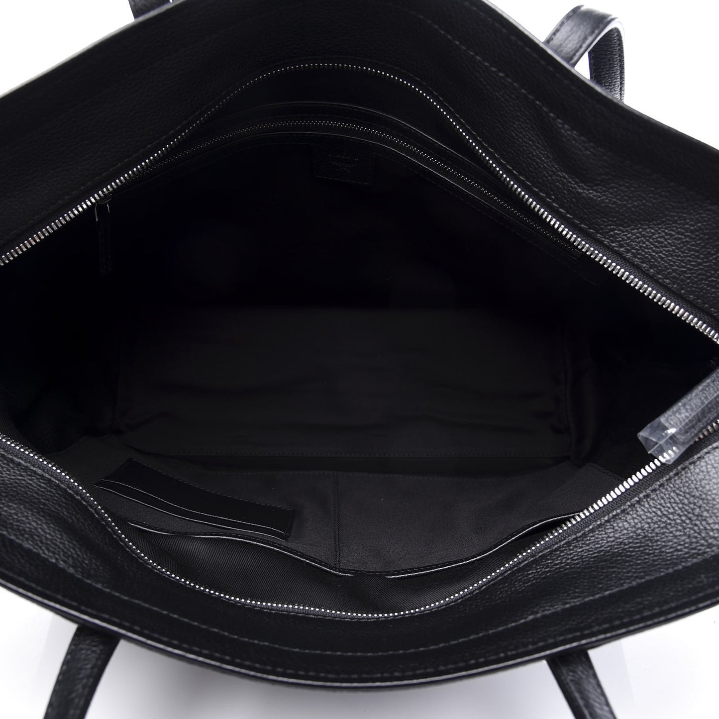 Calfskin Visetos Anya Shopper Tote Black
