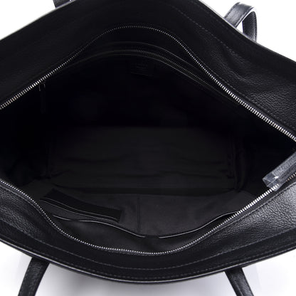 MCM Calfskin Visetos Anya Shopper Tote Black 4 of 10