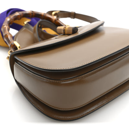Gucci Boarded Dyana Lux Calfskin Web Small Bamboo 1947 Top Handle Bag Brown 8 of 9
