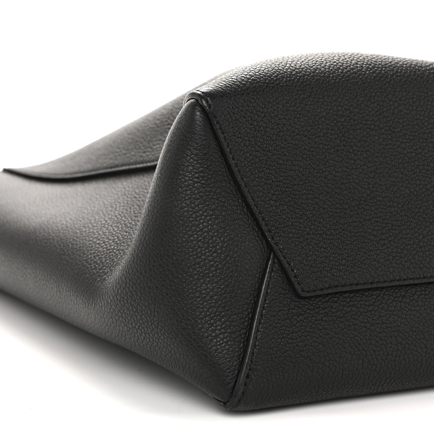 Soft Grained Calfskin Small Sangle Bucket Bag Black