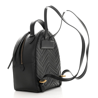 Gucci Calfskin Matelasse GG Marmont Backpack Black 3 of 16