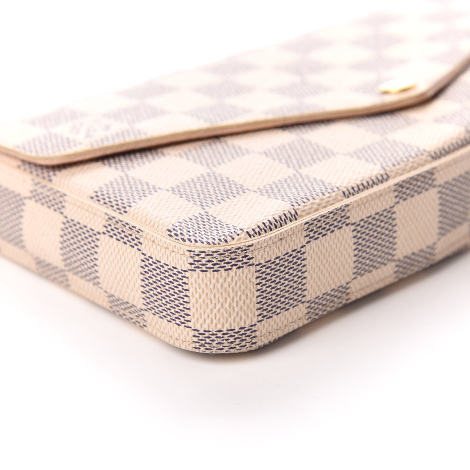 Louis Vuitton Damier Azur Pochette Felicie Chain Wallet Rose Ballerine 5 of 8