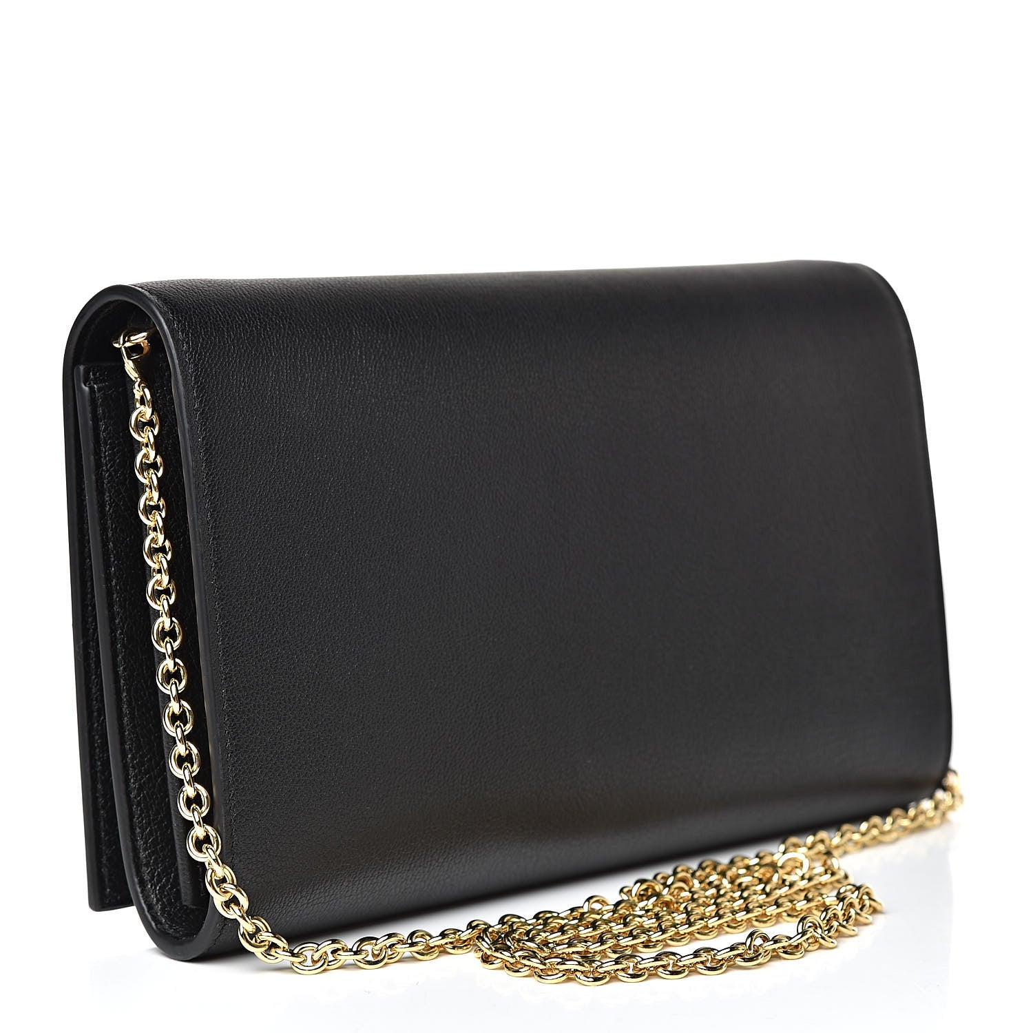 Saint Laurent Calfskin Monogram Belle de Jour Chain Clutch Black 3 of 12