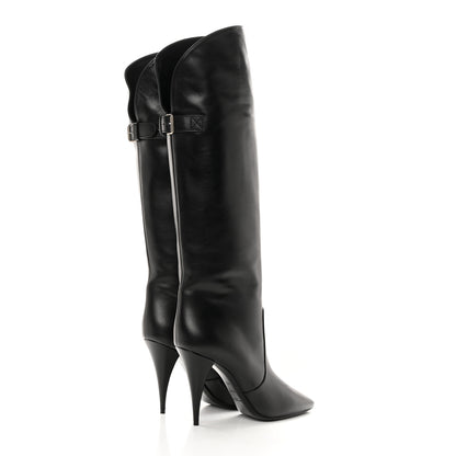 Saint Laurent Lambskin Koller 110 Tall Boots 40.5 Black 4 of 11
