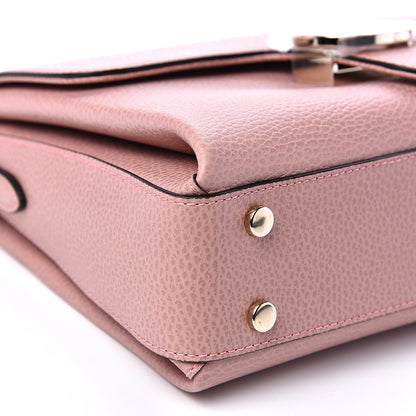 Gucci Dollar Calfskin Interlocking G Top Handle Shoulder Bag Soft Pink 7 of 9