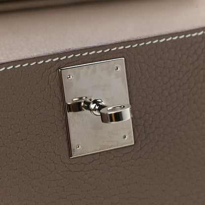 Hermes Taurillon Clemence Jypsiere 28 Etoupe 15 of 17