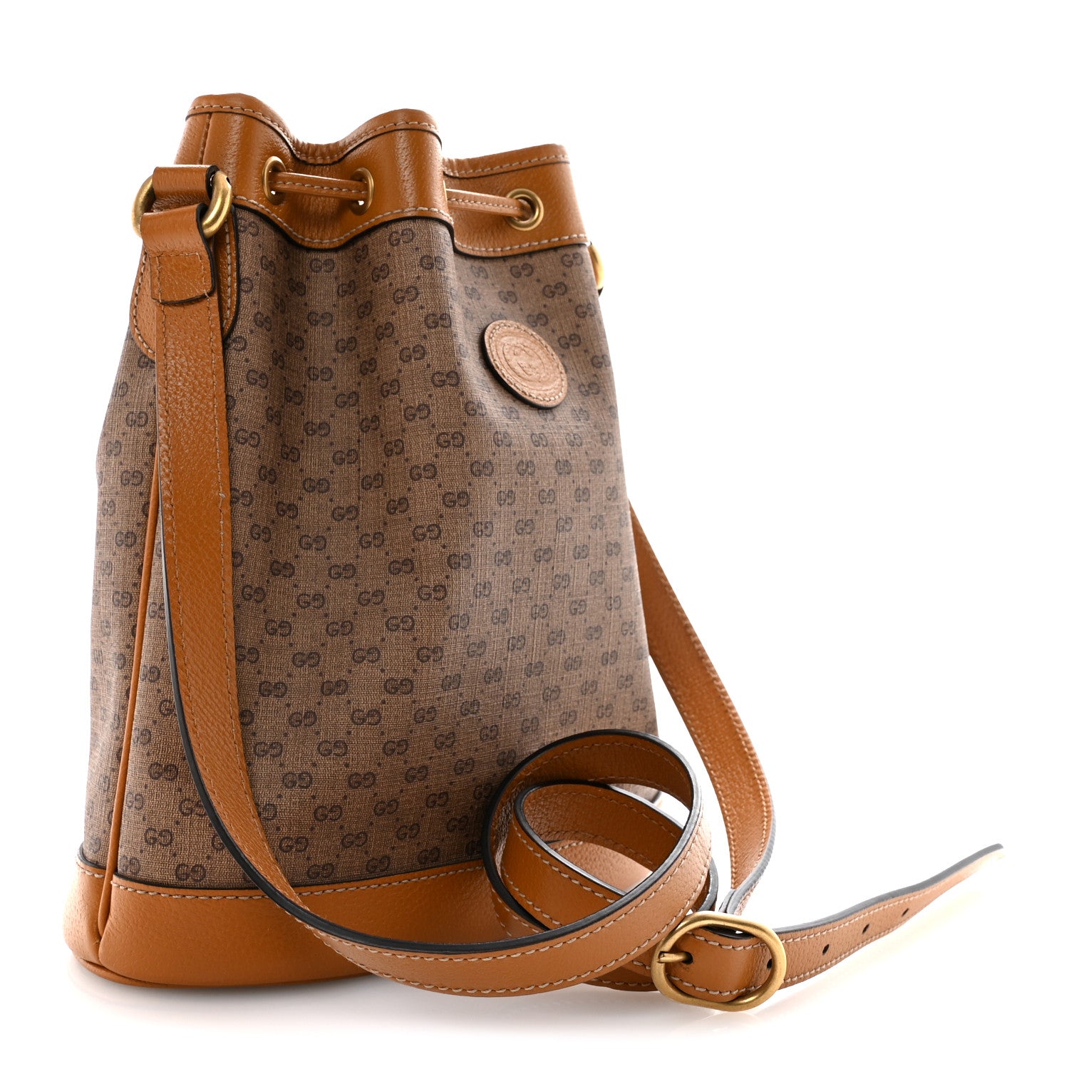 Gucci X DISNEY Mini Vintage GG Supreme Monogram Bucket Bag Beige Vintage Sun Oil 3 of 11