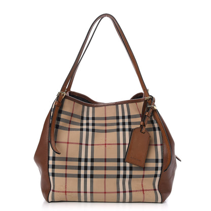 Burberry Horseferry Check Small Canterbury Tote Honey 1 of 8