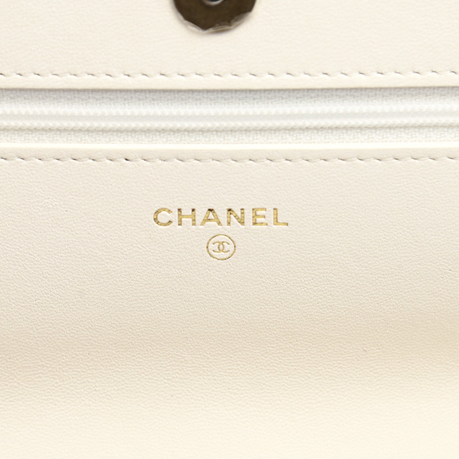 Chanel Goatskin Quilted Chanel 19 Wallet On Chain WOC White 6 of 19